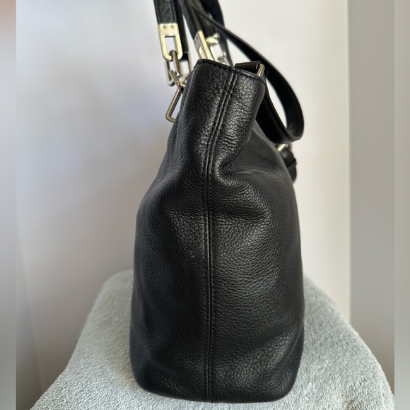 Michael Kors Brooke Medium Soft Leather 2-1 Tote & Crossbody Bag, Black, EUC - Picture 6 of 11